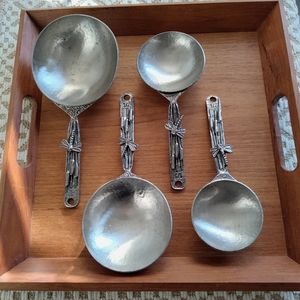 Just in! CROSBY & TAYLOR Pewter Measuring Cup Set Dragonfly